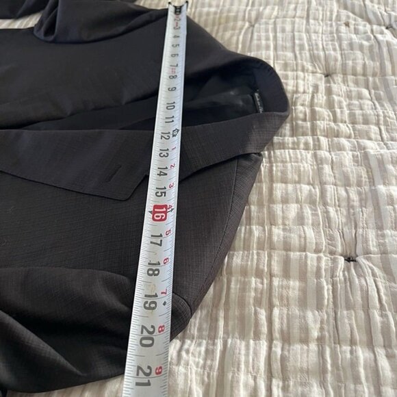 Canali Men 46L US Blazer Two Button Career Suit Jacket Gray Wool Made in Italy - Picture 10 of 12